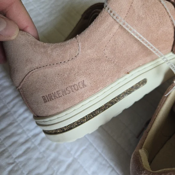 Birkenstock Men Size 8 Bend Low Suede Pink And White Euro 41 New 082025 - Picture 9 of 9
